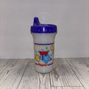 HTF Vintage Playtex Plastic Sippy Cup Mice Mouse 1997 with Valve
